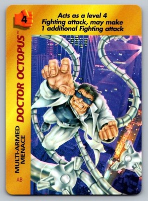 1995 Marvel Over Power Card Game Doctor Octopus Multi-Armed Menace AB Common