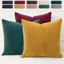 Pack of 3 Velvet Cushions With Covers Throw Decorative 18 x 18" Filled Cushions