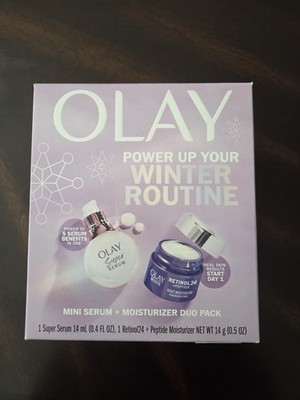 Olay Power Up Your Winter Routine~mini Serum & Moisturizer Duo Pack