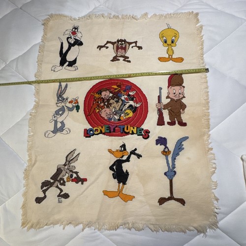 "Manta colgante Looney Tunes de colección contada punto de cruz completa 27"" X34""" - Imagen 1 de 15