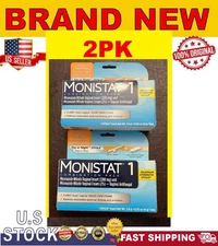 MONISTAT 1 Day Vaginal Antifungal Treatment PLUS CREAM Combo Pack Exp 4/27 2PK