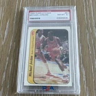 Fleer 1986-87 Sticker Michael Jordan Rookie #8 Chicago Bulls PSA 8 Graded