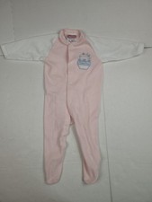 Vintage Fisher Price One Piece Footed Pajamas Size 6-9 Months Pink Made In USA