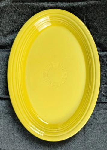 Fiestaware Sunflower Yellow Oval Serving Platter 13-1/4" Fiesta HLC Meat Tray