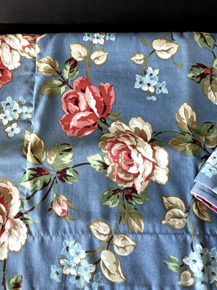 De Colección Martha Stewart Almohada Shams Azul con Rosa Casa Floral 20 x 26 Estándar Foto 2 de 4