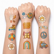 Groovy Temporary Tattoos 60 Pcs Birthday Party Favors Decorations Supplies  ...