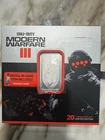 Modern Warfare III Call of Duty 1 oz Pure Silver Bar in Bezel +silver Chain