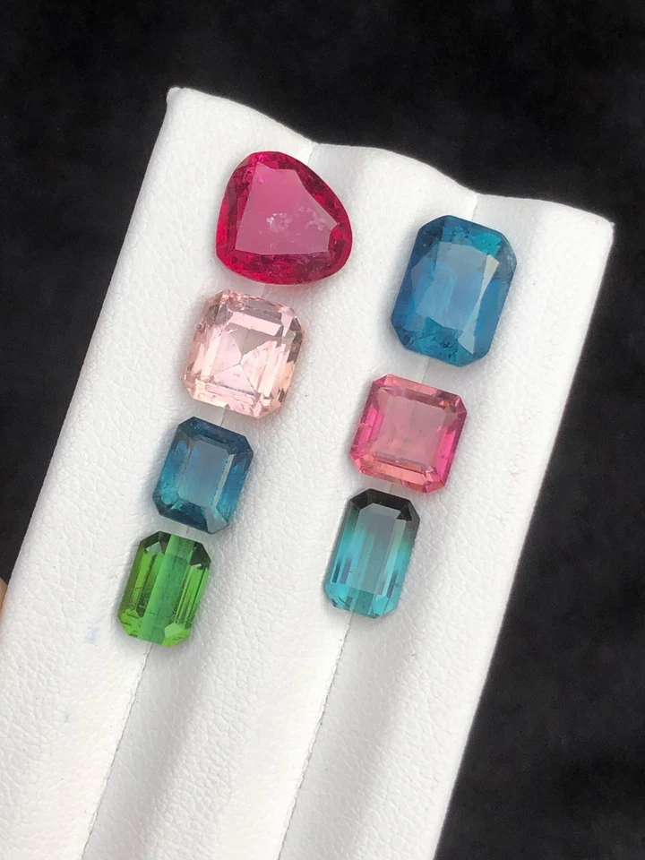 15 Ct Natural Multi-Color Tourmaline Lot 10x7x6 to 7x5x3mm From Afghanistan - Image 2 of 4