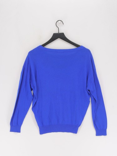 American Vintage Women's Jumper S Blue Wool with Cashmere, Silk Pullover - Picture 2 of 6