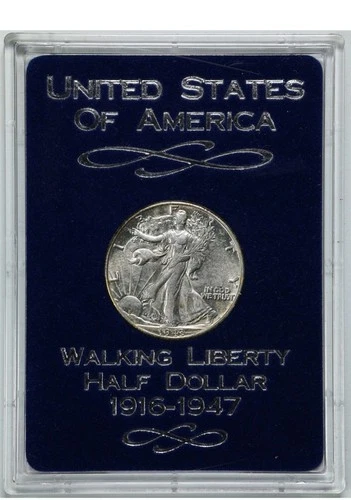 1943 Walking Liberty Silver Half Dollar AU+! WWII! Philadelphia