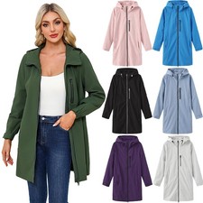 Women Waterproof Raincoat Hooded Outdoor Wind Rain Forest Jacket Coats PLUS SIZE