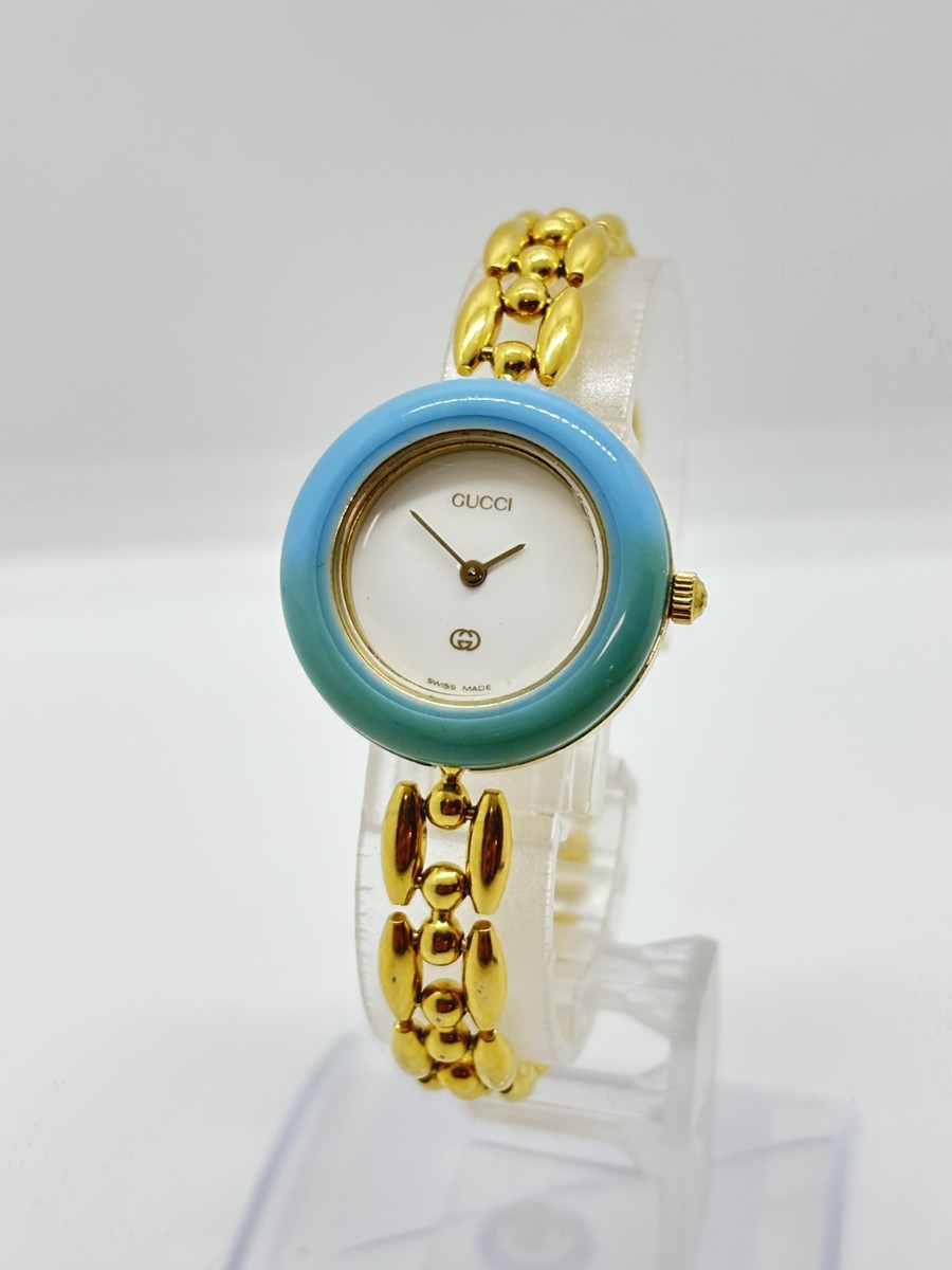 Exc+5] Gucci 11/12 Change Bezel White Dial Quartz Women's Watch