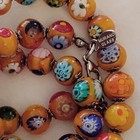 Vtg Murano Millifiori Venetian gl bead necklace lob clasp18" ST Murano/Italy Tag — photo 7