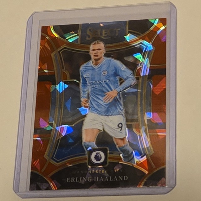 2023-24 Panini Select Premier League #161 Erling Haaland Orange Ice #023/145