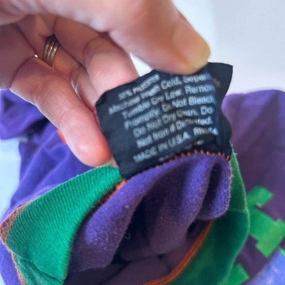 Rare Colorful long line cotton tee one size Zoo Crew single stitch Zoo Crew USA