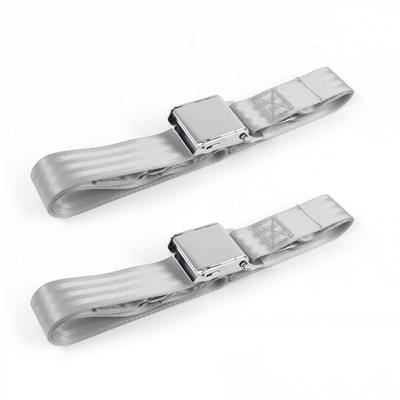 Ford Van 1975 - 1991 Airplane 2pt Gray/Grey Lap Bucket Seat Belt Kit - 2 Belts 