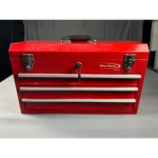 Blue-point Krw183c Red 3 Drawer Portable Metal Tool Box Chest With Keys Blue-point Krw183c Red 3 Drawer Portable Metal Tool Box Chest With Keys