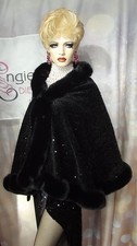 Plüsch Pailletten Kunstfell Kunstpelz Cape,One Size,Travestie,Drag Queen,Neu 2