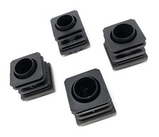 Design61 4x Vierkant Rohrstopfen Justierstopfen 45 x 45 mm mit Lamellen