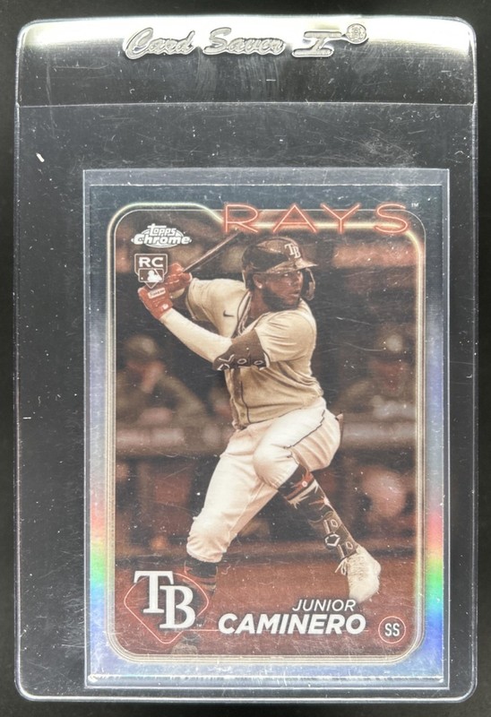 2024 Topps Chrome Junior Caminero RC Sepia Refractor Rookie #213 Rays