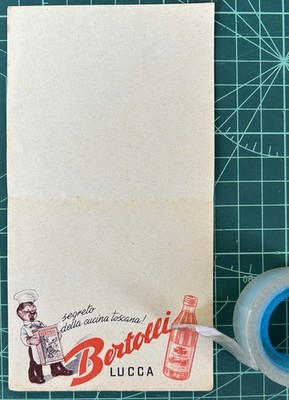 Rare 10s BERTOLLI-LUCCA Advertising Sheet