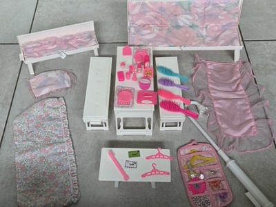 Retro Restposten Vintage Barbie 80er 90er Mattel Fold N Fun House Zubehör Konvolut