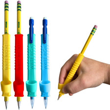 Pencil Sleeves   Soft Textured Silicone Grip for Handwriting Support and Silent