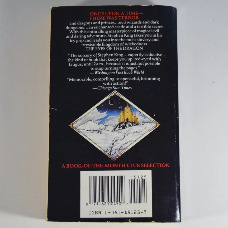 The Eyes of the Dragon by Stephen King – 1988 1st Printing Signet Paperback Foto 3 de 4