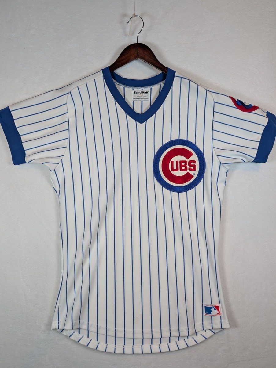 Chicago Cubs Sand Knit Vintage Authentic Baseball Jersey Sz 42