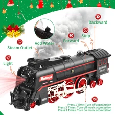 Premium Electric Christmas Train Tracks Set w/ Lights Sound Kids Toy Around Tree