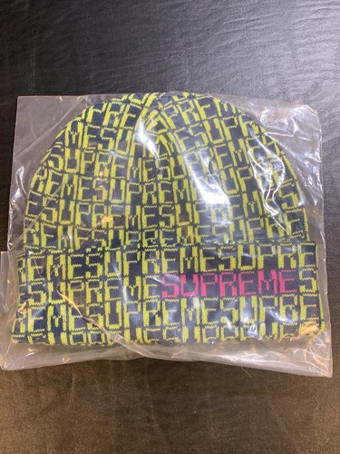 NEW SUPREME DIGITAL BEANIE NAVY/LIME 