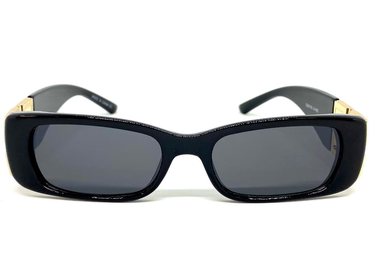 Classy Elegant Vintage Retro Style SUNGLASSES Square Thick Black Frame Dark Lens