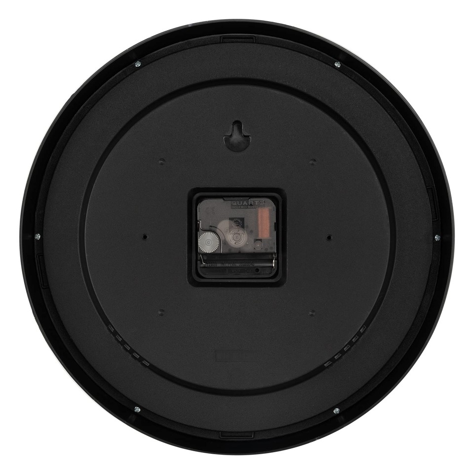 24 Hour Wall Clock 12 Inch Quartz Battery Operated Round Analog Wall ...