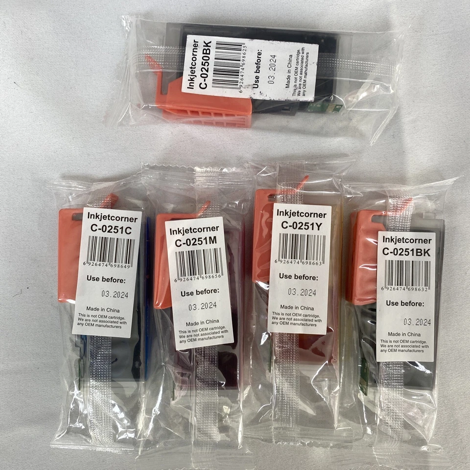 4 Inkjetcorner C-0250BK, BC-0251BK, C-C-0251C, C-0251M, C-0251Y, Canon - Image 2 of 4
