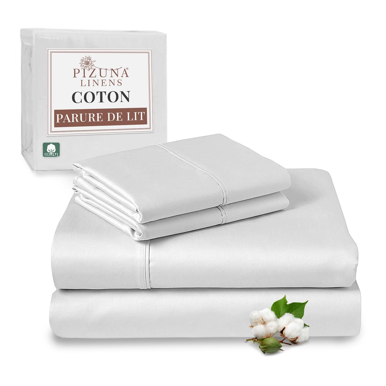 Housse de couette 140x200 cm coton anti-plis pour éliminer le repassage difficile