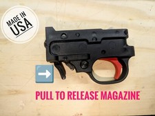 Ruger 1022 10/22 and Charger magazine release pull style BLACK