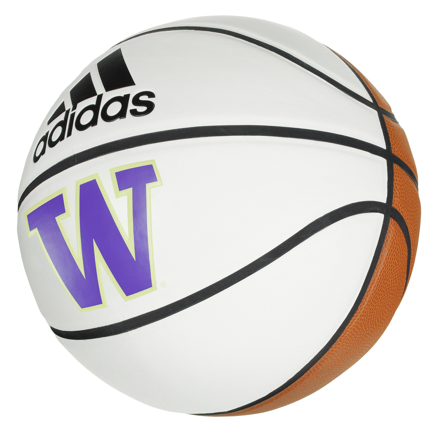 Баскетбольный мяч Adidas NCAA Washington Huskies Autograph, размер 7