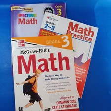 3 Elementary Math Resource Workbooks Grade 3 Mixed Lot Used READ  SEE PHOTOS