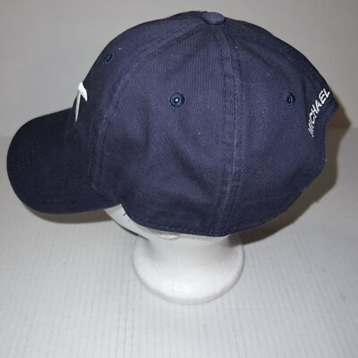 MICHAEL KORS White Embroidered Logo Blue Adjustable Hat Cap  display picture 1