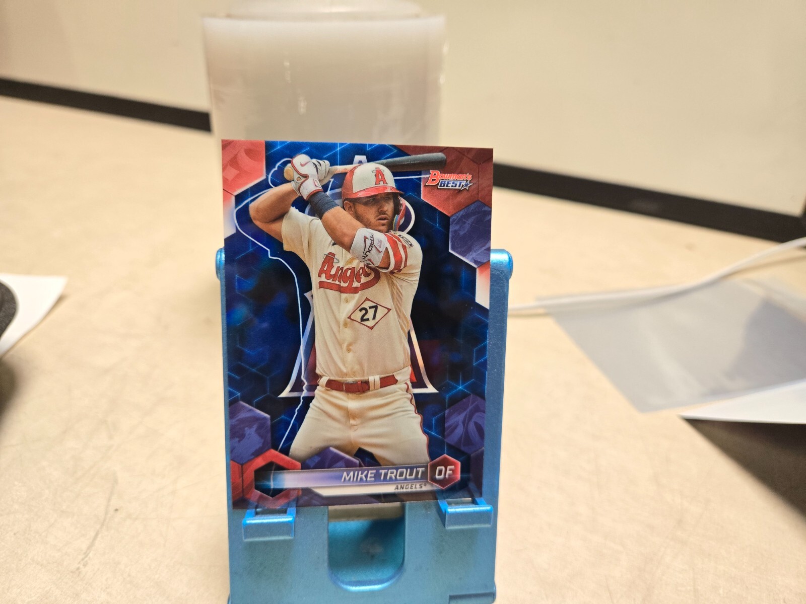 Mike Trout 2023 Bowman's Best Blue Refractor /150 #44 ANGELS
