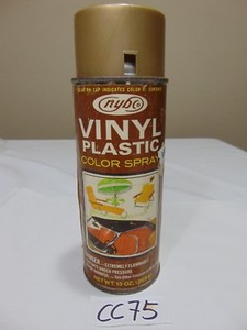 VINTAGE SPRAY CAN PAINT NU KOTE VINYL PLASTIC NEW YORK BRONZE POWDER 318V GOLD