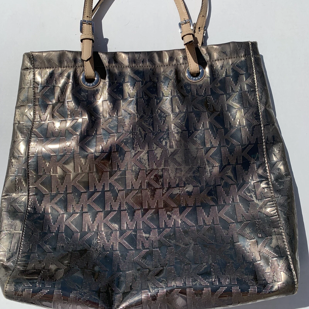 Metallic michael kors tote sale