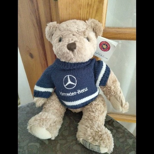 2001 Exclusive Herrington Teddy Bear Mercedes Benz Teddy plush Stuffed W Sweater