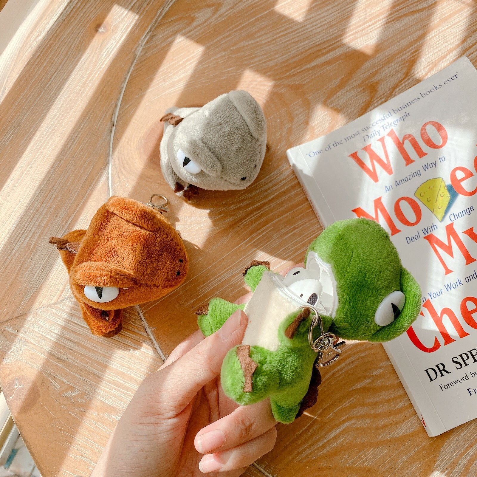 3D Dinosaur Plush Earphone Cover for AirPods 1 2 3 Pro Case-image