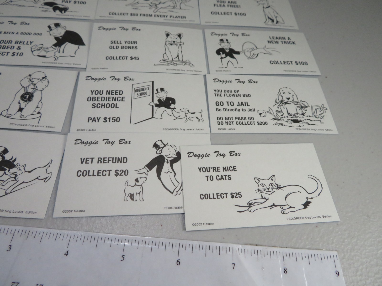 2002 Monopoly Pedigree Dog Lovers Board Game Lot Toys Card Part Only