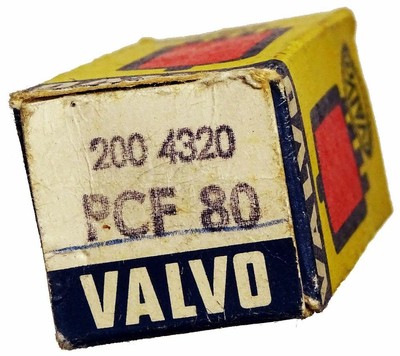 PCF80 Triode-Pentode. Eine Radioröhre von Valvo, ''made in W.Germany''. ID18863