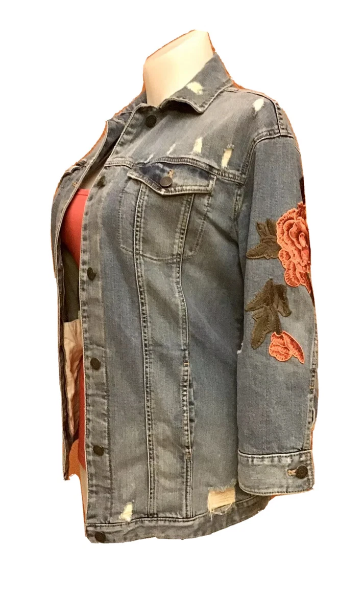 Jacket jeans deals rose