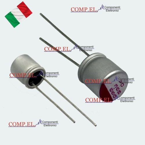 Electrolytic capacitor Panasonic 1800µF (1800uF), 6.3V, 8x22mm, 105 ° C, Low ESR Electrolytic capacitor Panasonic 1800µF (1800uF), 6.3V, 8x22mm, 105 ° C, Low ESR
