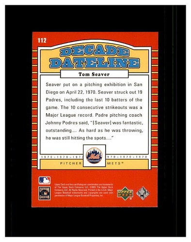 TOM SEAVER YOU PICK SEE SCANS OF EVERY CARD ALL TOM SEAVER CARDS ODD BALL METS - Bild 95 von 183
