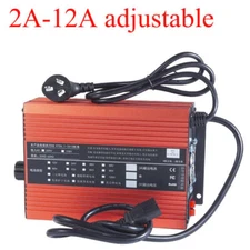 Battery Smart Charger 72V/60V/48V 2-12A Adjustable For Lithium Li-ion Lifepo4